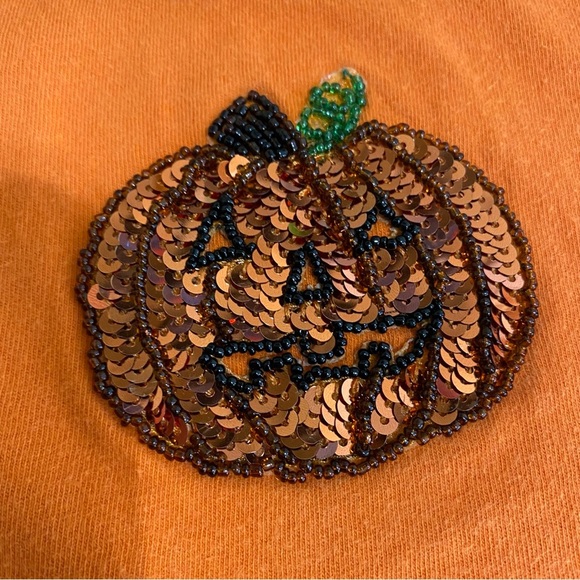 Target Girl’s Halloween Sequin Jack-o-Lantern Tee - Picture 2 of 6